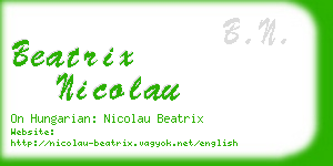 beatrix nicolau business card